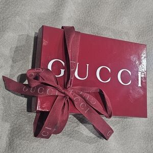 Gucci Burgundy Gift Box with Logo Ribbon